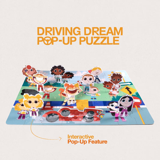 Driving Dream & Dino Adventure Pop - Up Puzzle Duo - Crazy Little Books