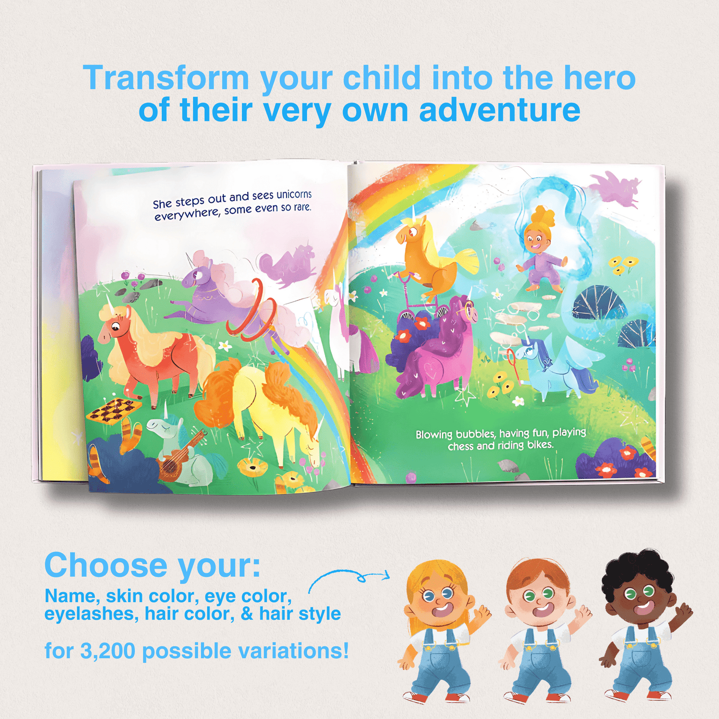 Unicorn Fantasy Personalized Book - Crazy Little Books