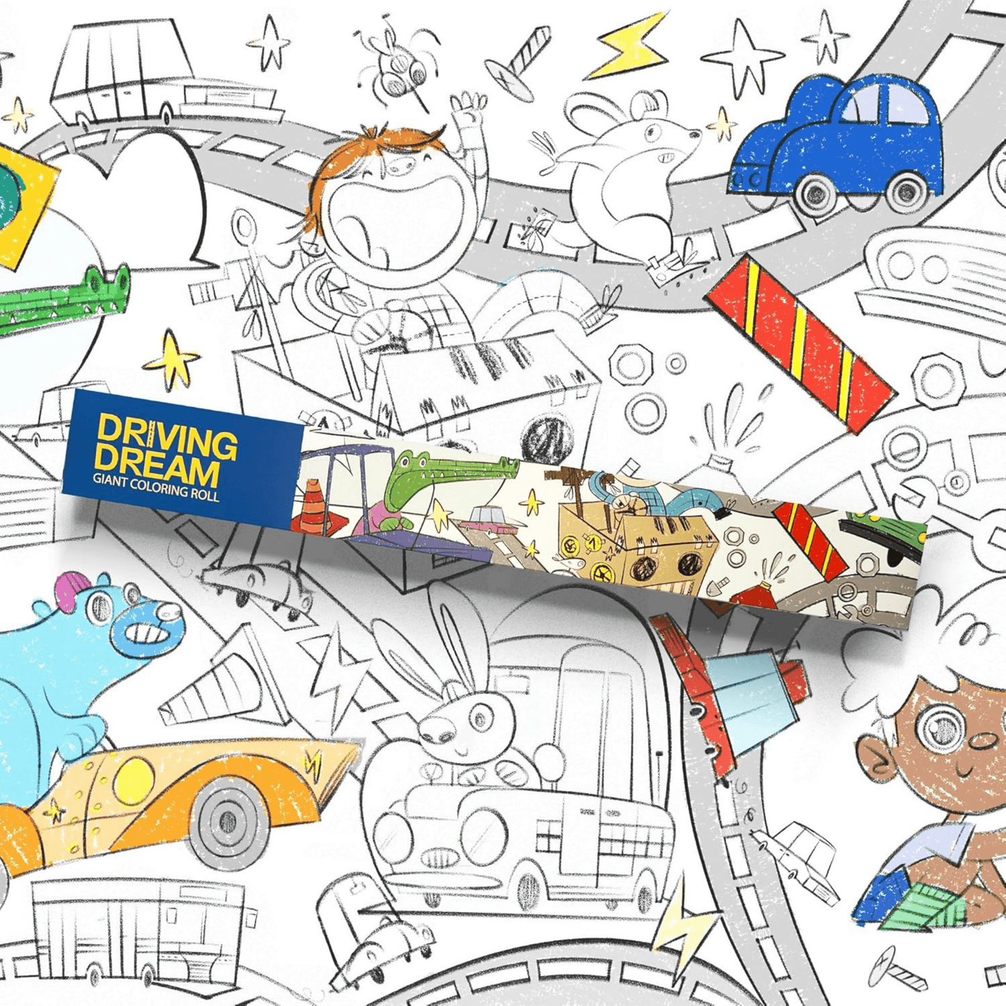 Driving Dream Coloring Roll - Crazy Little Books