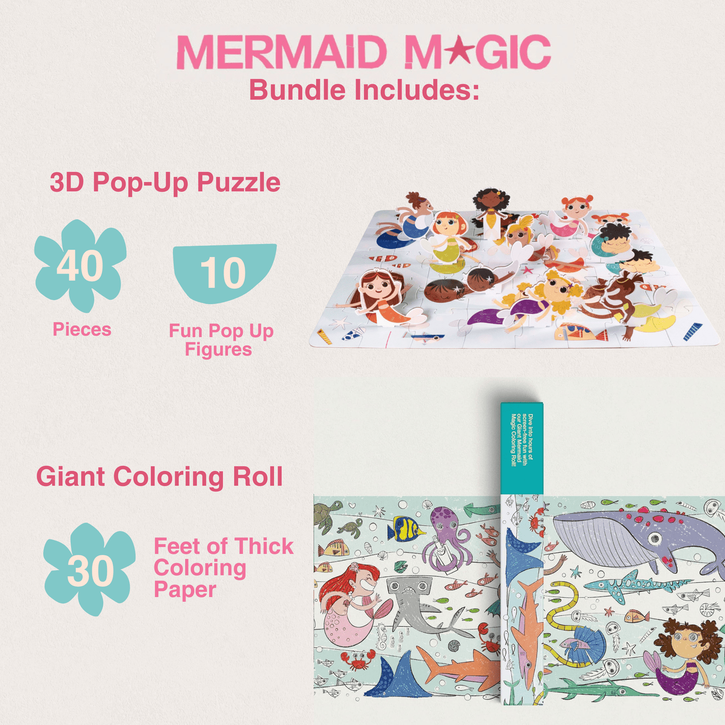 Mermaid Magic Activity Bundle - Crazy Little Books