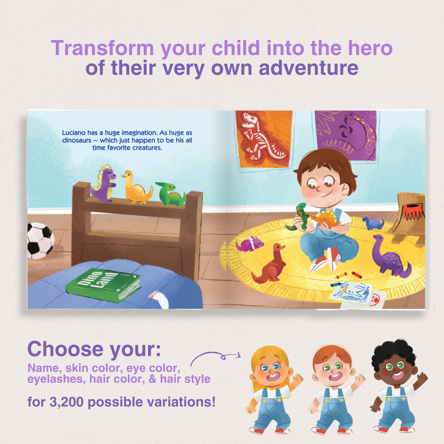 Dino Adventure Personalized Book