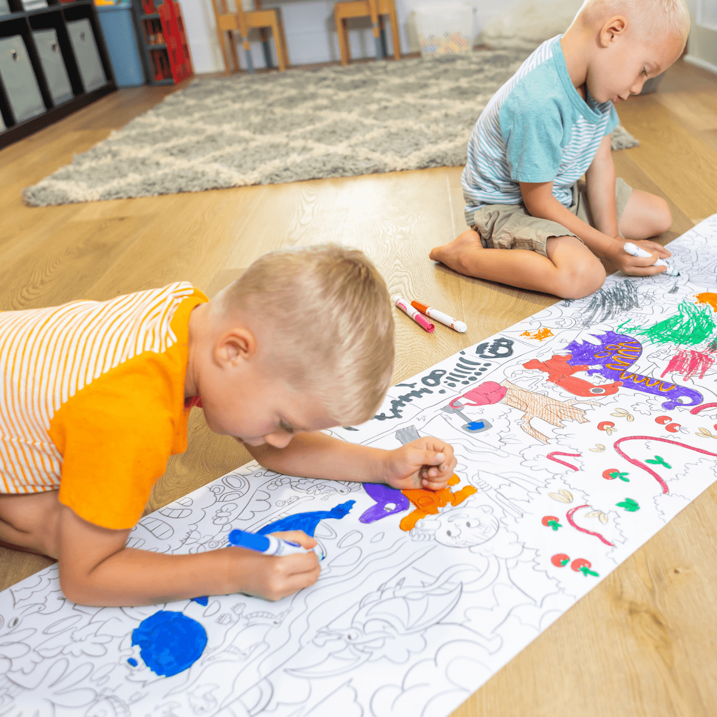 Dino Adventure Coloring Roll - Crazy Little Books