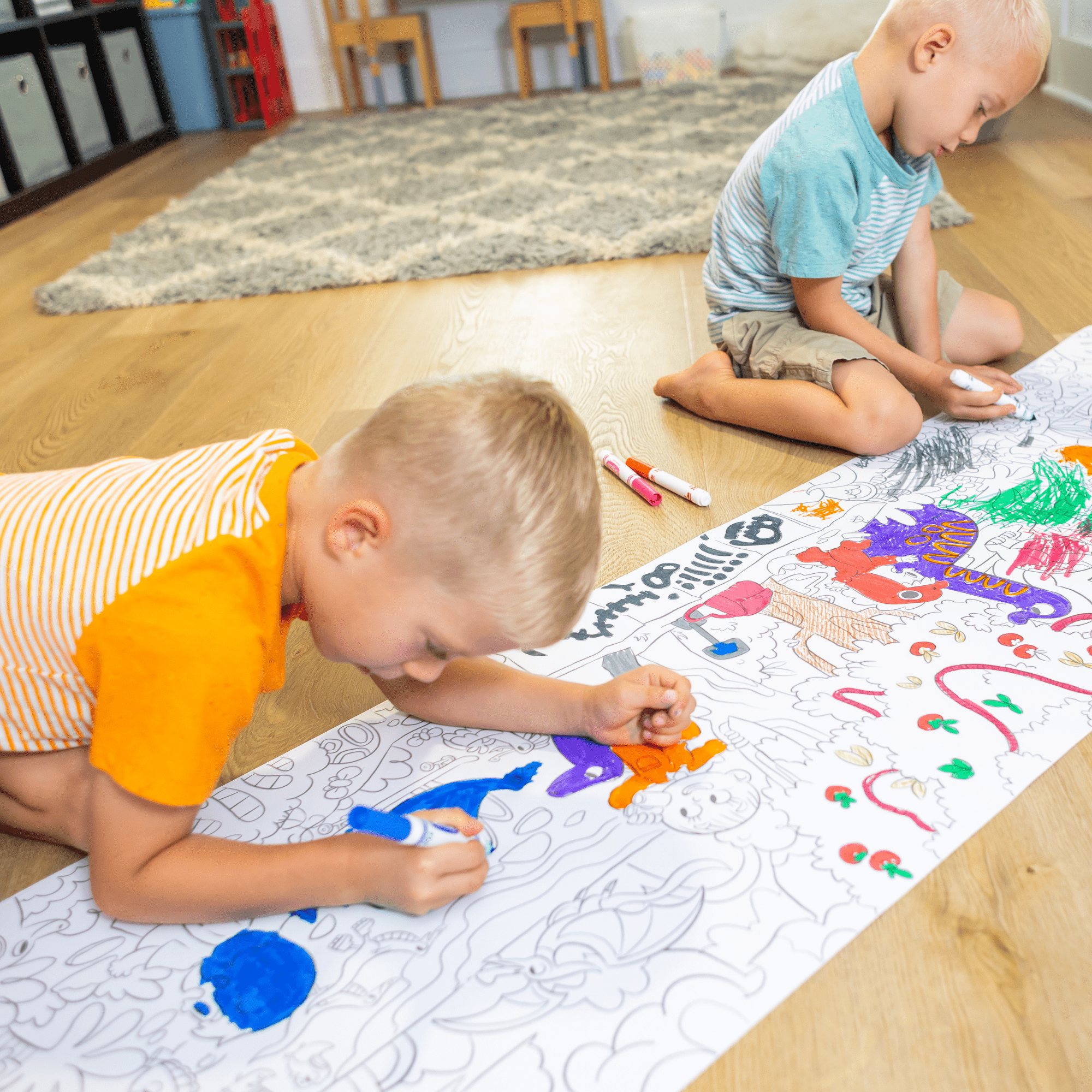 Dino Adventure Coloring Roll - Crazy Little Books