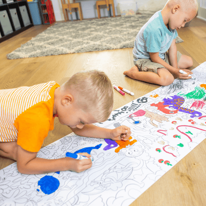 Dino Adventure Coloring Roll - Crazy Little Books