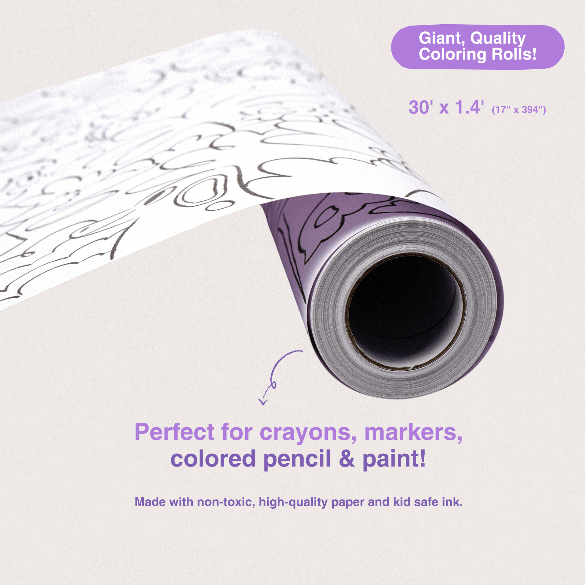 Dino Adventure Coloring Roll - Crazy Little Books