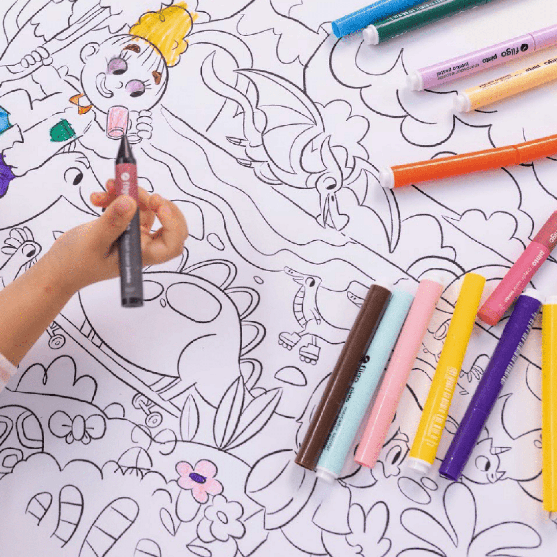 Dino Adventure Coloring Roll - Crazy Little Books