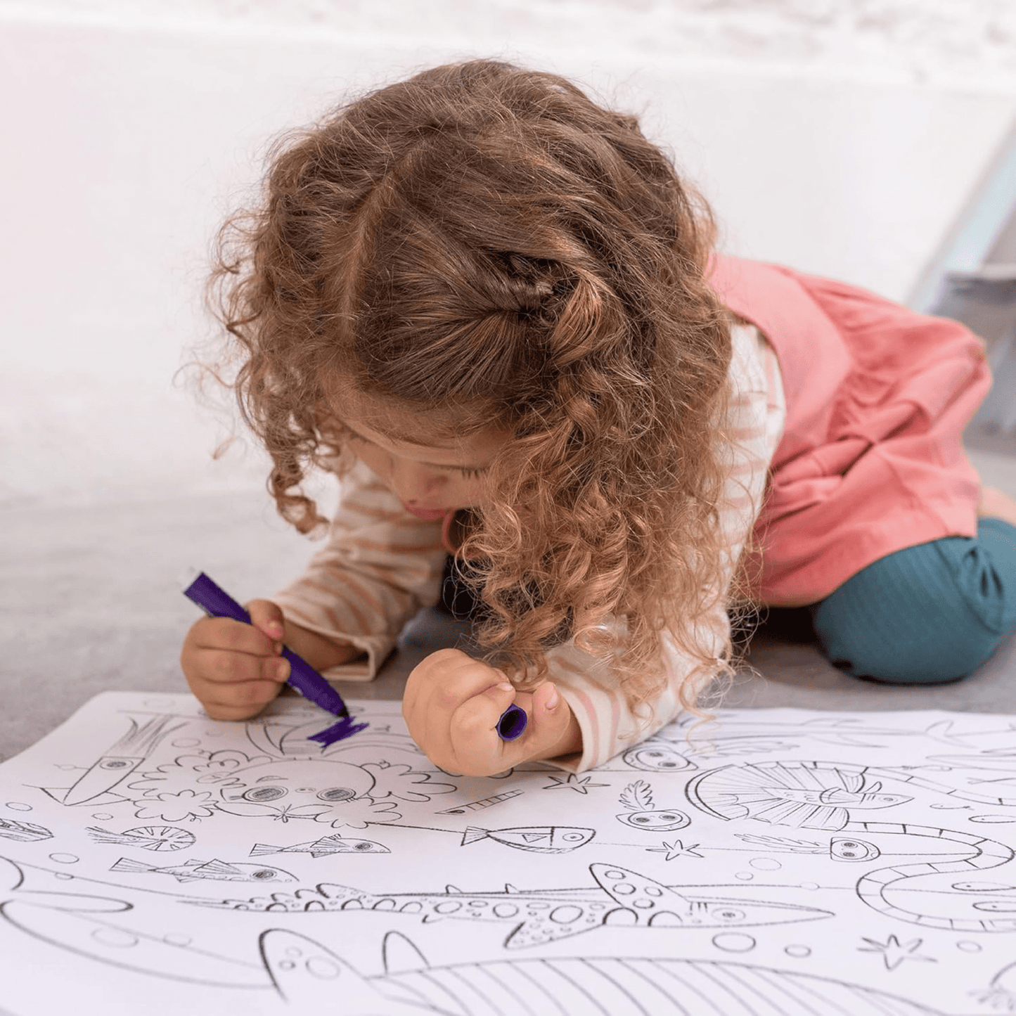 Mermaid Magic Coloring Roll - Crazy Little Books