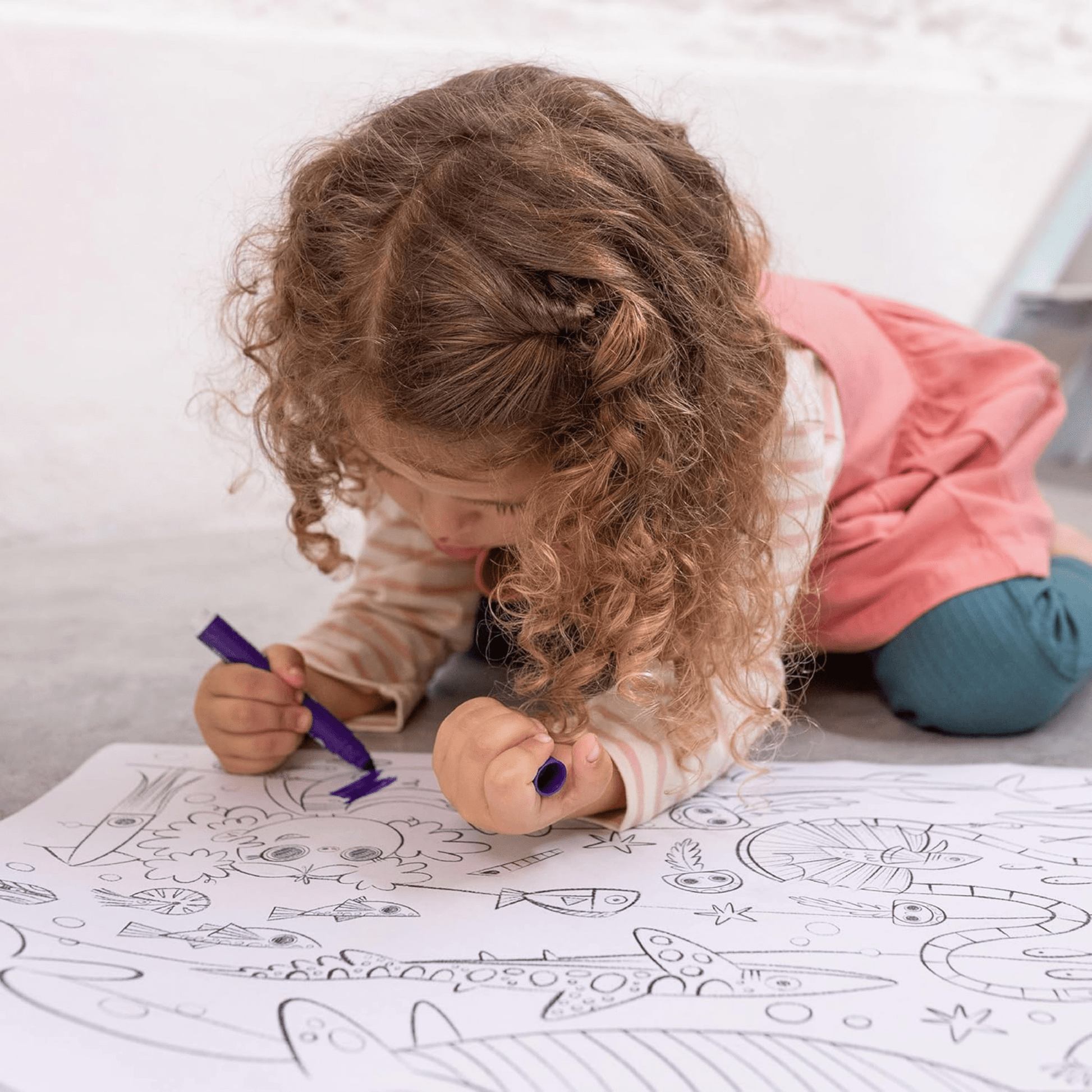 Mermaid Magic Coloring Roll - Crazy Little Books