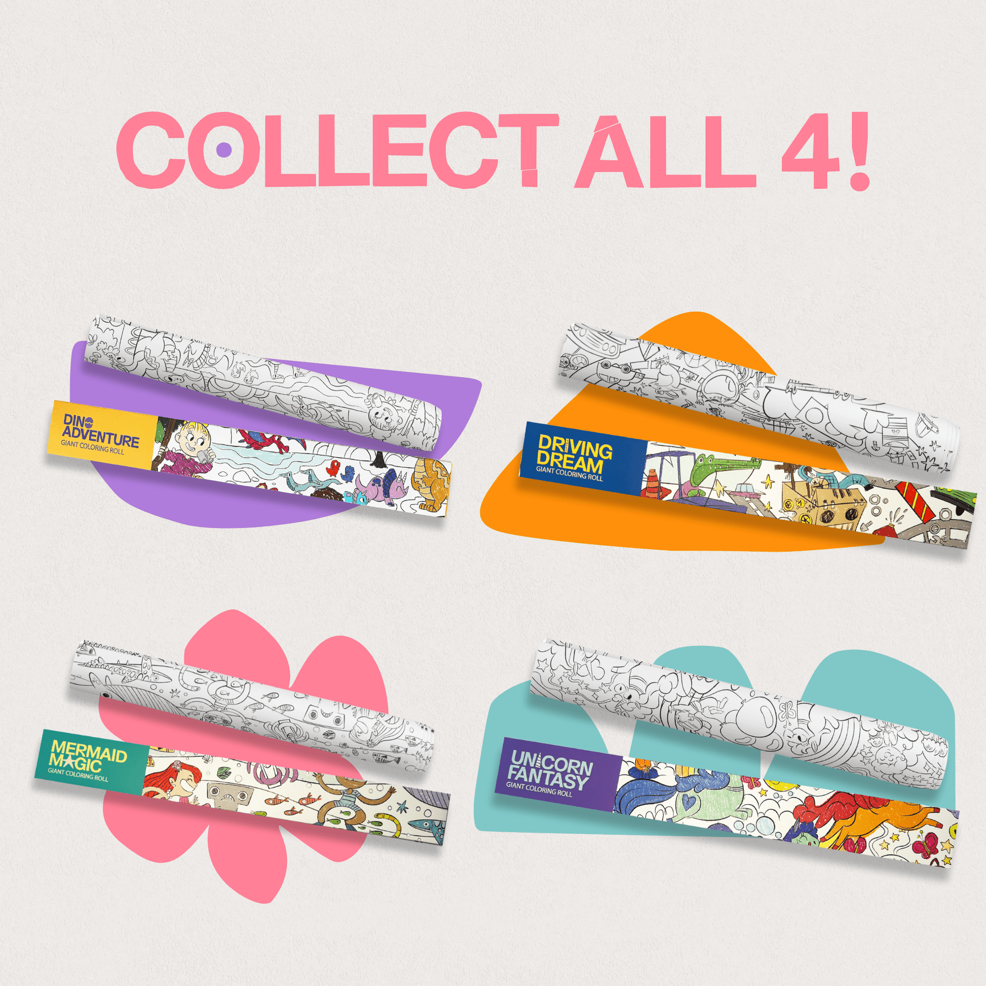 Mermaid Magic Coloring Roll - Crazy Little Books