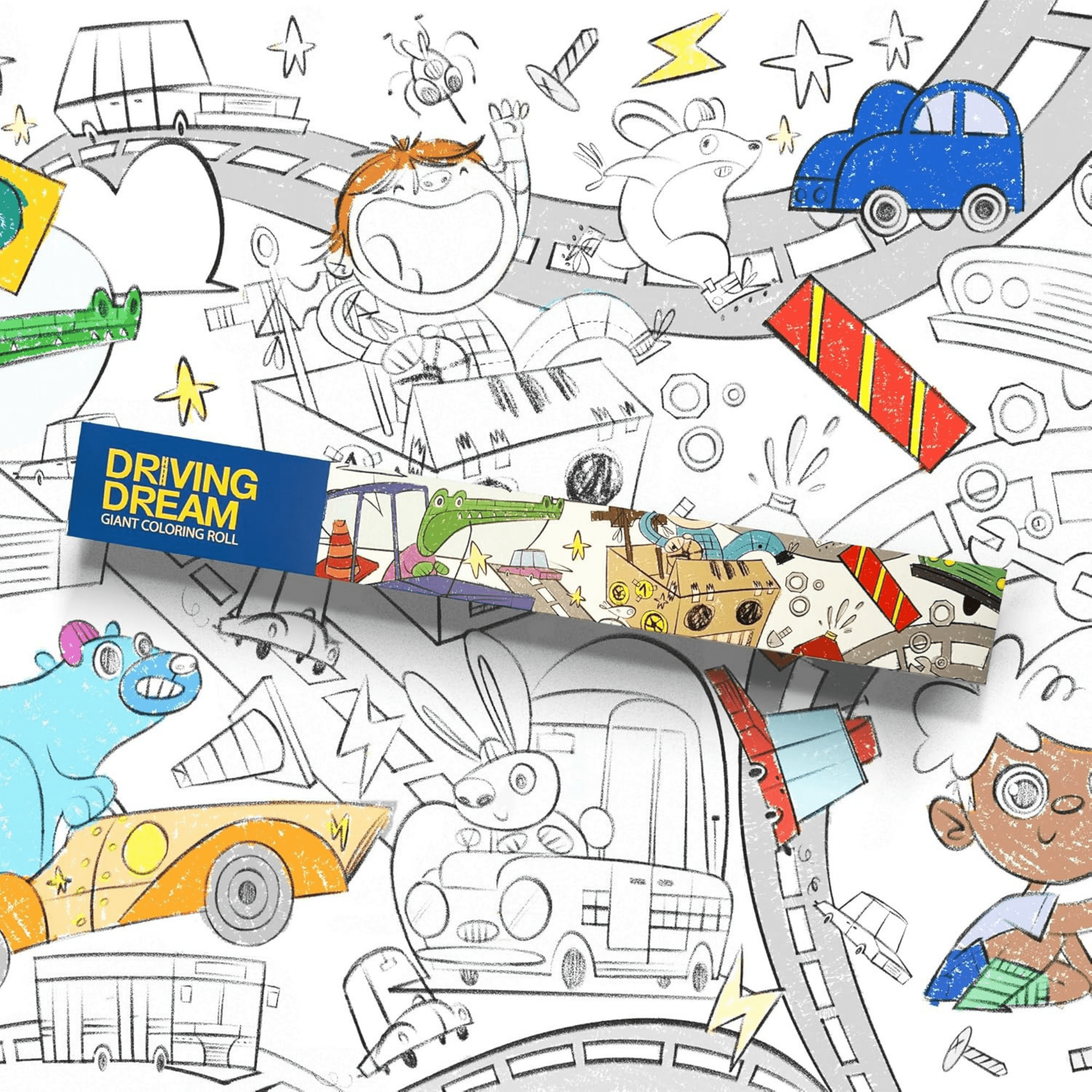 Driving Dream Coloring Roll - Crazy Little Books