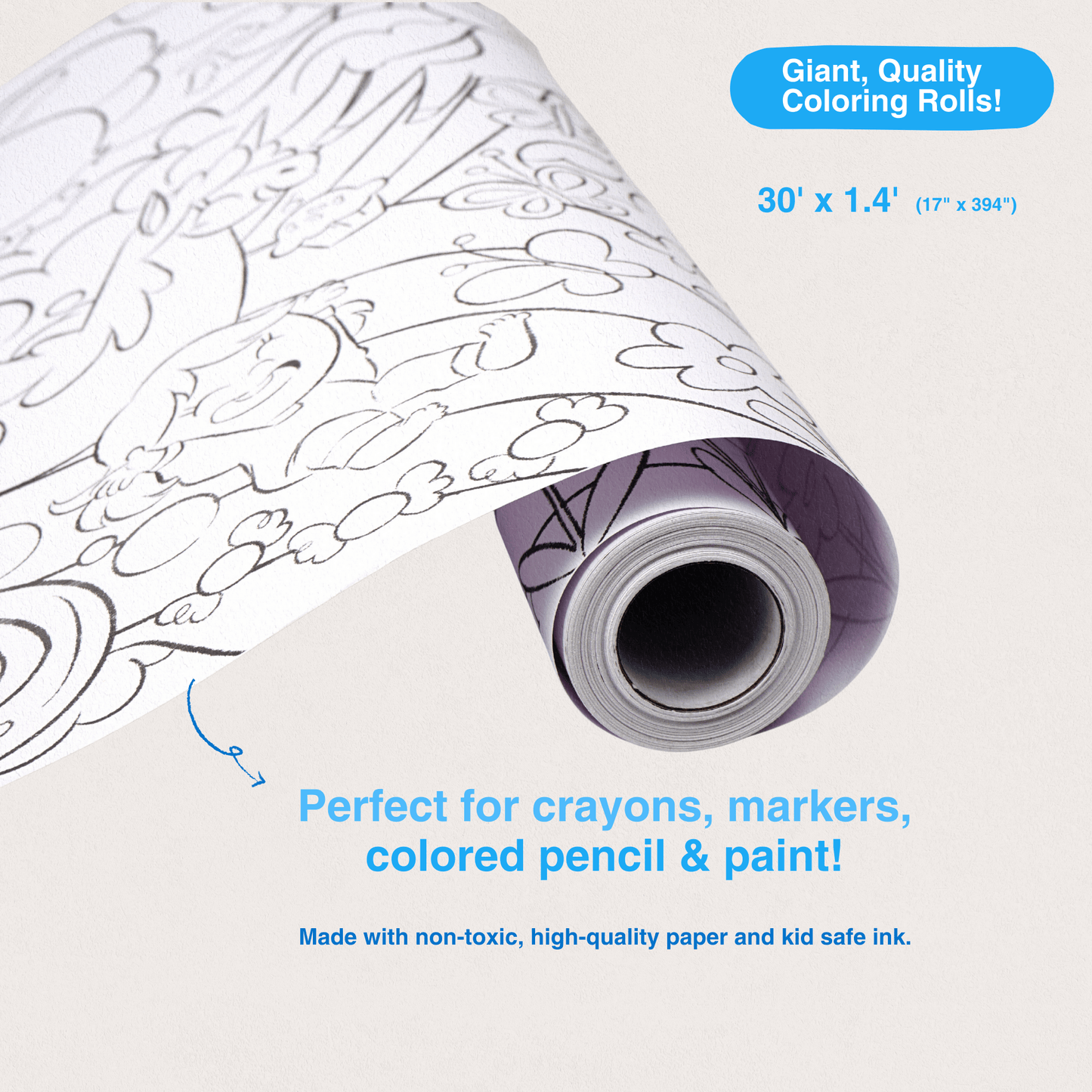 Unicorn Fantasy Coloring Roll - Crazy Little Books