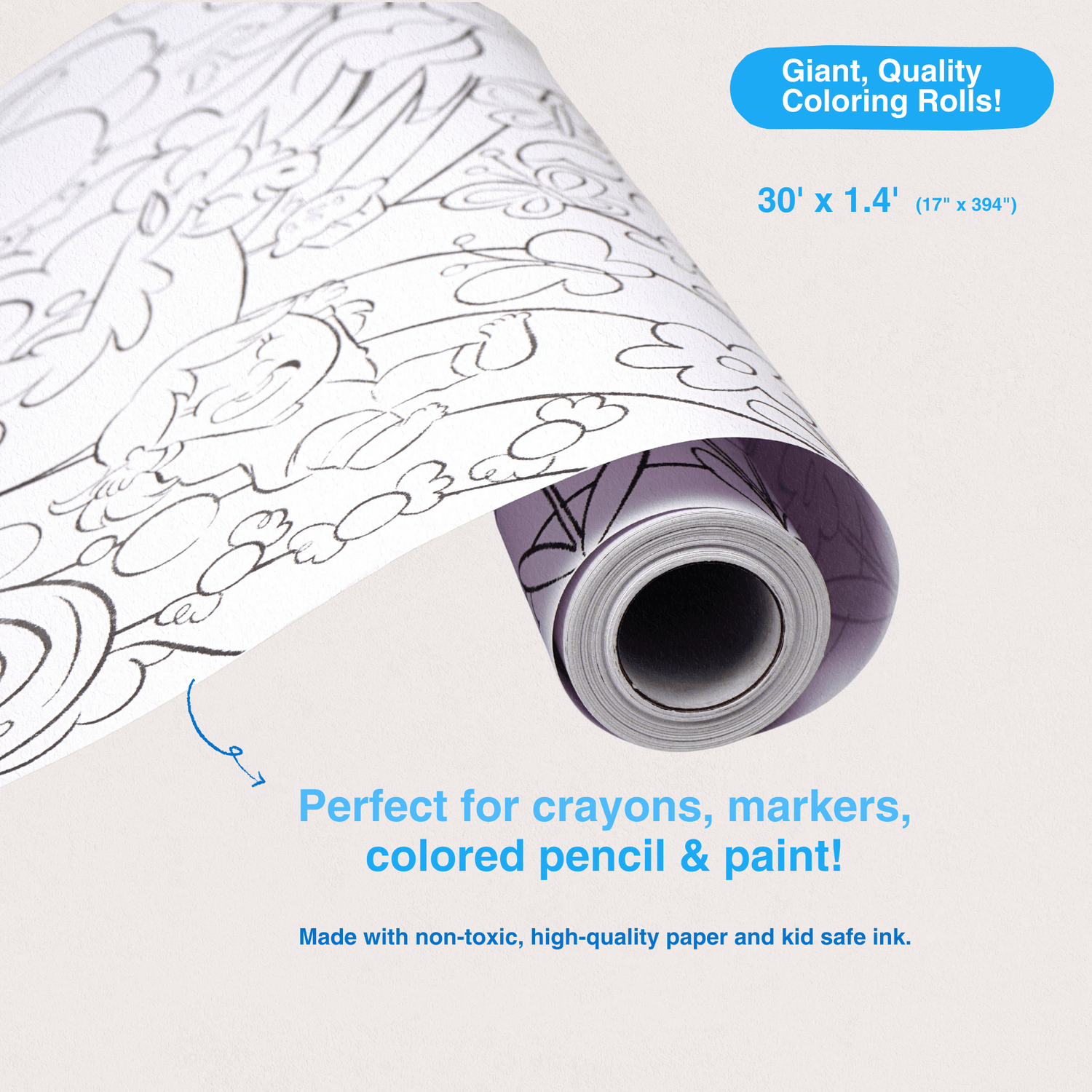 Unicorn Fantasy Coloring Roll - Crazy Little Books
