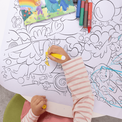 Unicorn Fantasy Coloring Roll - Crazy Little Books