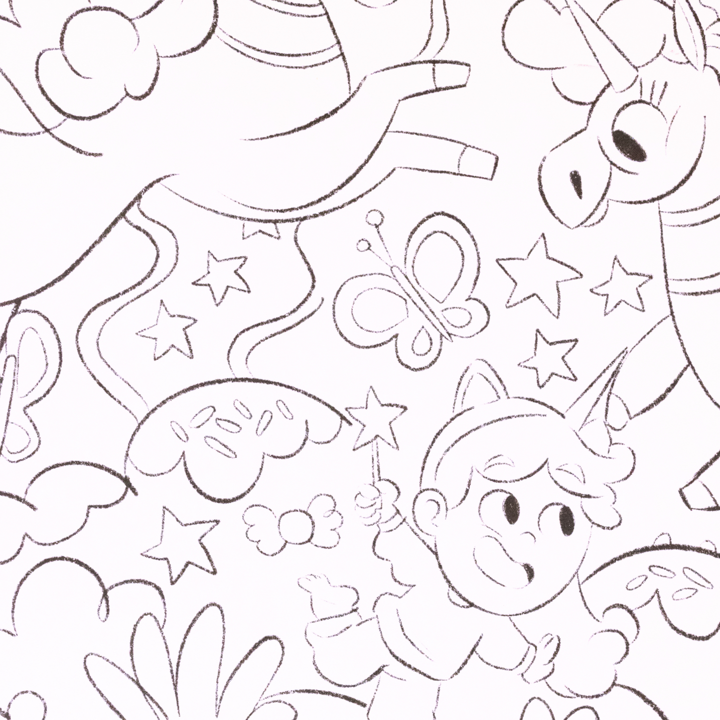 Unicorn Fantasy Coloring Roll