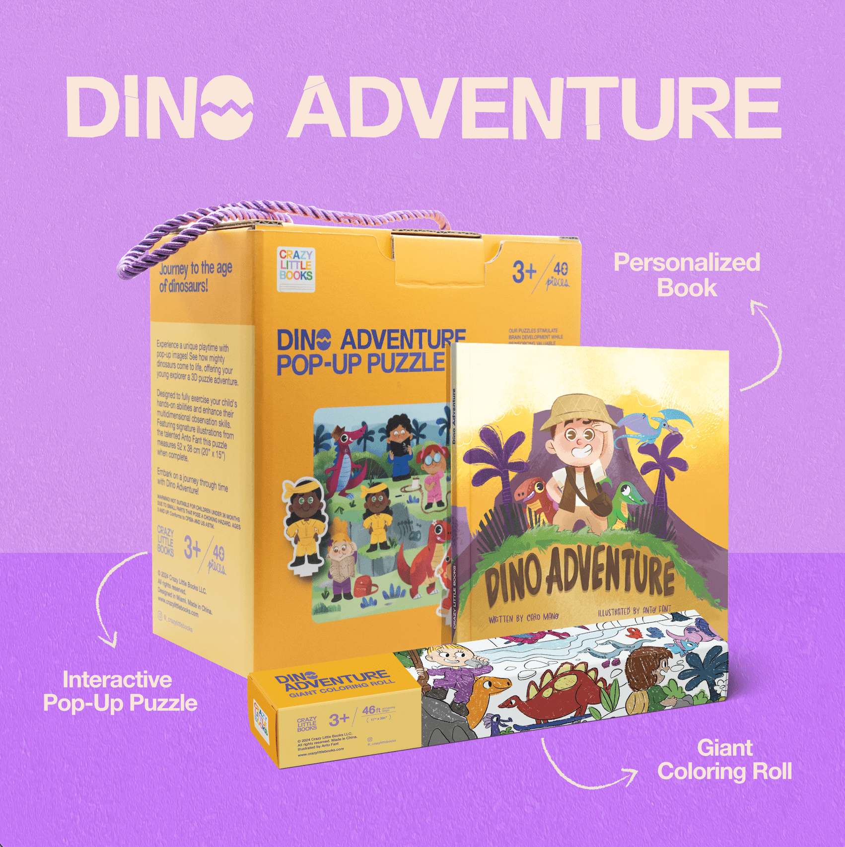 Dino Adventure Personalized Bundle - Crazy Little Books