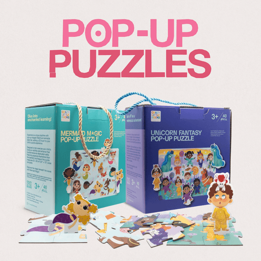 Unicorn Fantasy & Mermaid Magic Pop - Up Puzzle Duo - Crazy Little Books