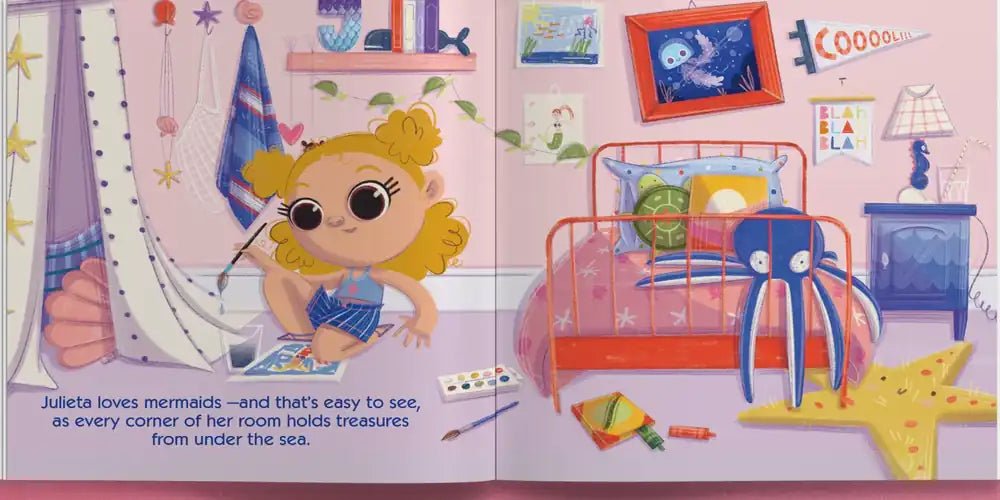 Inside Mermaid Magic: two pages of the story